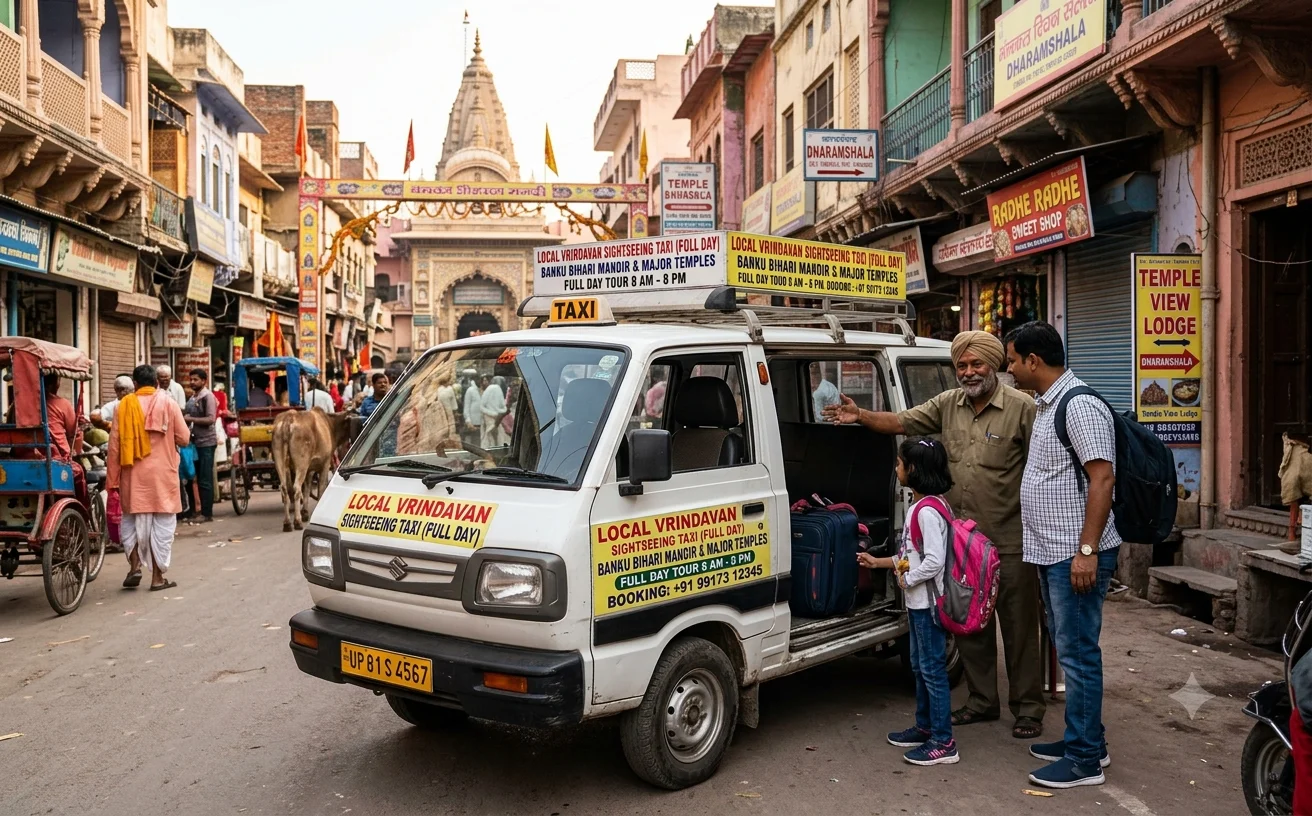 Home Local Vrindavan Sightseeing Taxi (Full Day)