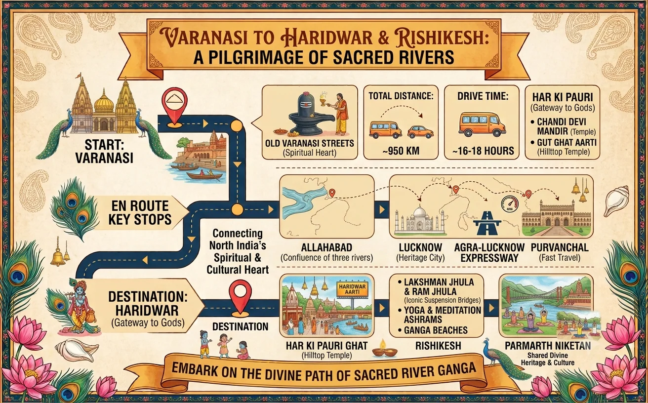 Varanasi to Haridwar and Rishikesh