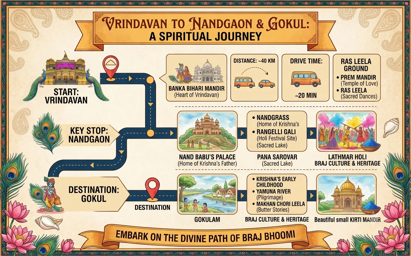 Vrindavan to Nandgaon and Gokul