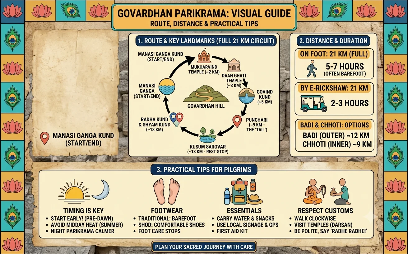 Home Govardhan Parikrama: Route, Distance & Practical Tips