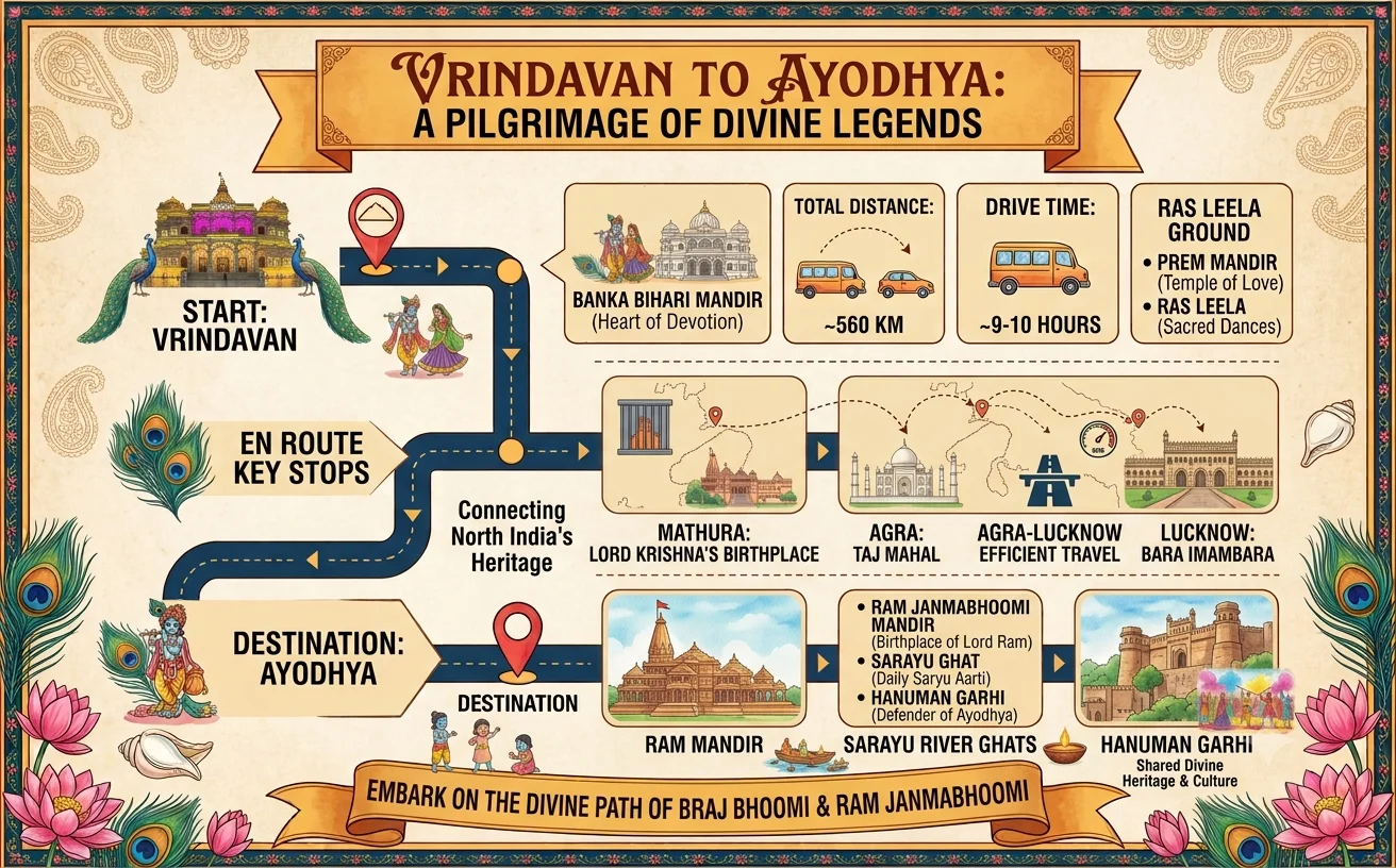 Vrindavan to Ayodhya