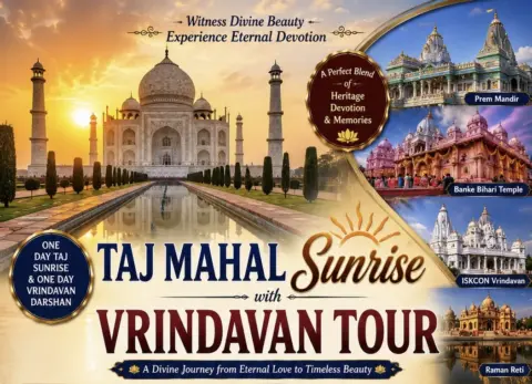 Tour Packages Taj Mahal Sunrise with Vrindavan Tour