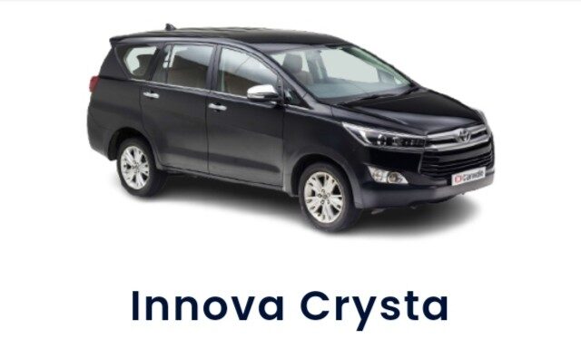 Home Innova Crysta taxi — vehicle category illustration, actual model subject to confirmation